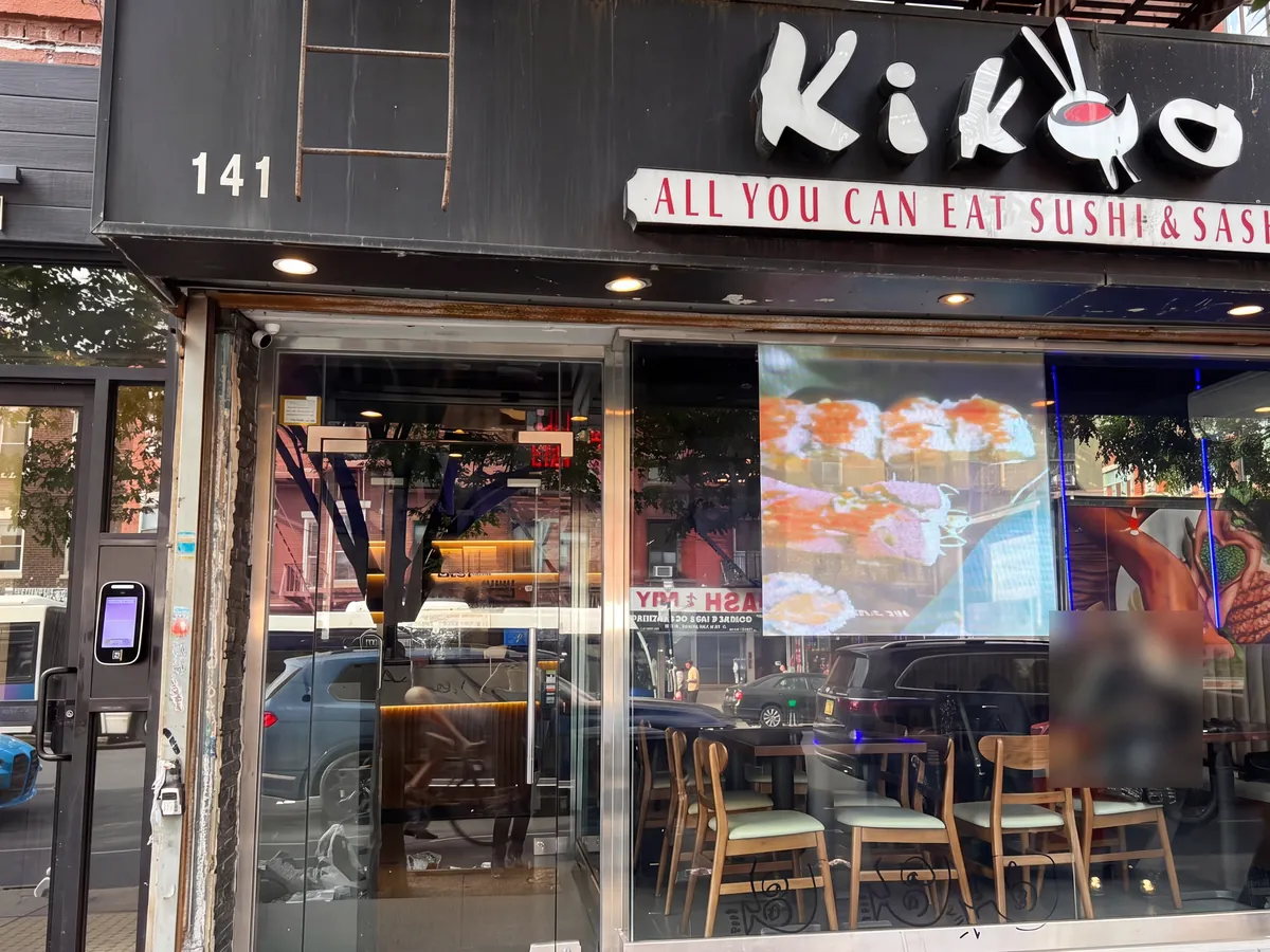 Kikoo Sushi storefront at 141 1st Ave in the East Village